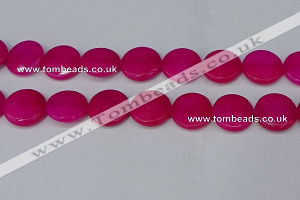 CCN4185 15.5 inches 20mm faceted coin candy jade beads wholesale