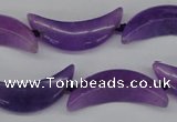 CCN419 15.5 inches 8*30mm curved moon candy jade beads wholesale