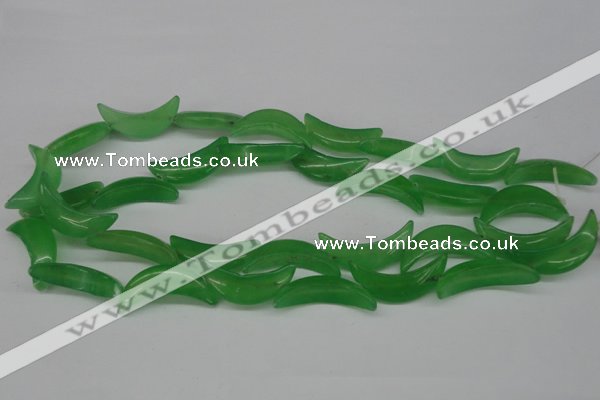CCN422 15.5 inches 8*30mm curved moon candy jade beads wholesale