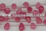 CCN434 15.5 inches Top-drilled 6*9mm teardrop candy jade beads