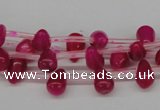 CCN435 15.5 inches Top-drilled 6*9mm teardrop candy jade beads