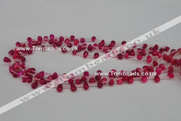 CCN435 15.5 inches Top-drilled 6*9mm teardrop candy jade beads