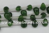 CCN439 15.5 inches Top-drilled 6*9mm teardrop candy jade beads