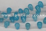 CCN440 15.5 inches Top-drilled 6*9mm teardrop candy jade beads