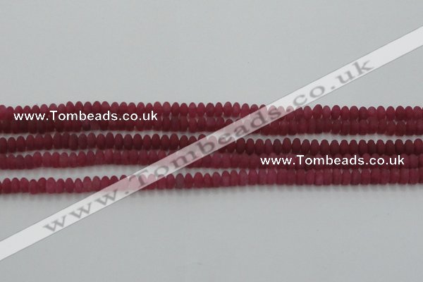 CCN4501 15.5 inches 3*5mm rondelle matte candy jade beads