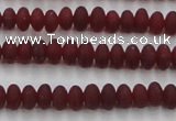 CCN4502 15.5 inches 3*5mm rondelle matte candy jade beads