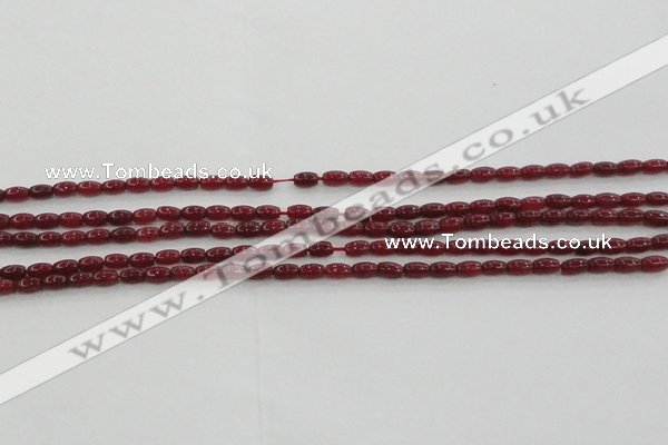 CCN4513 15.5 inches 3*5mm rice candy jade beads wholesale