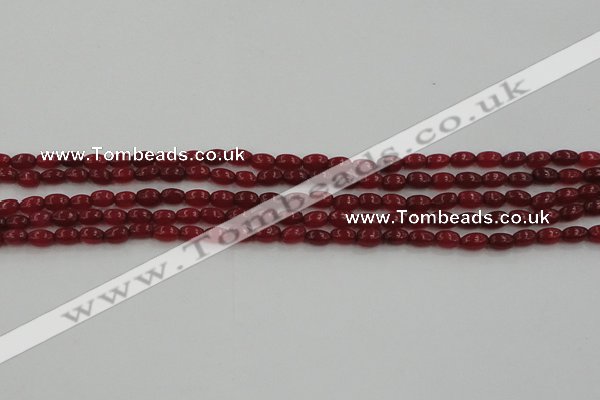 CCN4520 15.5 inches 4*6mm rice candy jade beads wholesale