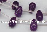 CCN454 15.5 inches Top-drilled 8*12mm teardrop candy jade beads