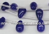 CCN455 15.5 inches Top-drilled 8*12mm teardrop candy jade beads