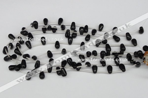 CCN458 15.5 inches Top-drilled 8*12mm teardrop candy jade beads