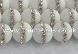 CCN4601 15.5 inches 8mm round candy jade with rhinestone beads