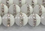 CCN4602 15.5 inches 10mm round candy jade with rhinestone beads