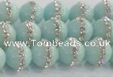 CCN4611 15.5 inches 8mm round candy jade with rhinestone beads