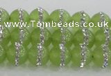 CCN4621 15.5 inches 8mm round candy jade with rhinestone beads