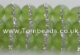 CCN4622 15.5 inches 10mm round candy jade with rhinestone beads