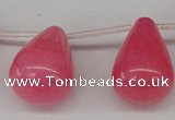 CCN465 15.5 inches Top-drilled 18*25mm teardrop candy jade beads