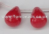 CCN466 15.5 inches Top-drilled 18*25mm teardrop candy jade beads