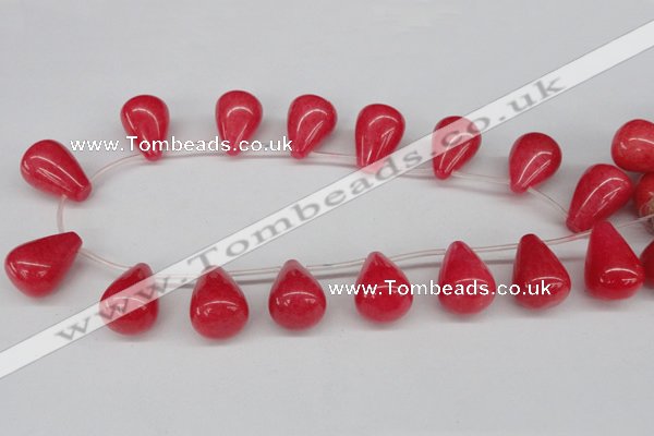 CCN466 15.5 inches Top-drilled 18*25mm teardrop candy jade beads