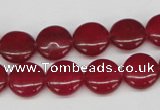 CCN477 15.5 inches 12mm flat round candy jade beads wholesale