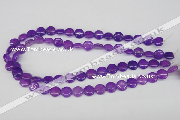 CCN478 15.5 inches 12mm flat round candy jade beads wholesale