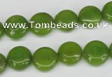 CCN482 15.5 inches 12mm flat round candy jade beads wholesale