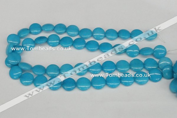 CCN490 15.5 inches 16mm flat round candy jade beads wholesale