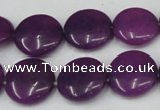 CCN491 15.5 inches 16mm flat round candy jade beads wholesale