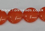 CCN496 15.5 inches 20mm flat round candy jade beads wholesale