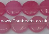 CCN498 15.5 inches 20mm flat round candy jade beads wholesale