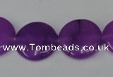 CCN501 15.5 inches 20mm flat round candy jade beads wholesale