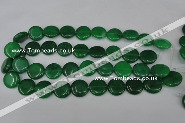 CCN503 15.5 inches 20mm flat round candy jade beads wholesale