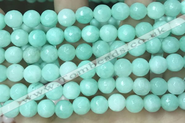 CCN5052 15.5 inches 8mm & 10mm faceted round candy jade beads