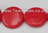 CCN506 15.5 inches 25mm flat round candy jade beads wholesale