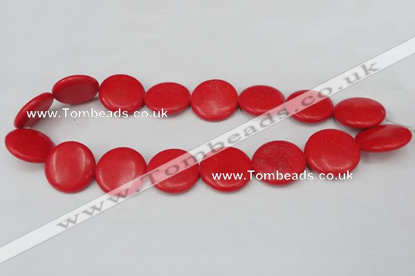 CCN506 15.5 inches 25mm flat round candy jade beads wholesale