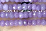 CCN5109 15 inches 3*4mm faceted rondelle candy jade beads