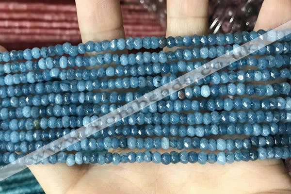 CCN5113 15 inches 3*4mm faceted rondelle candy jade beads