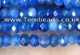 CCN5114 15 inches 3*4mm faceted rondelle candy jade beads