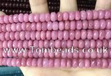 CCN5140 15 inches 5*8mm faceted rondelle candy jade beads