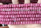 CCN5141 15 inches 5*8mm faceted rondelle candy jade beads