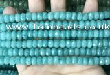 CCN5151 15 inches 5*8mm faceted rondelle candy jade beads