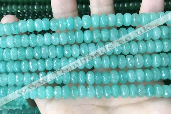 CCN5152 15 inches 5*8mm faceted rondelle candy jade beads