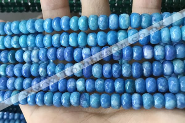 CCN5153 15 inches 5*8mm faceted rondelle candy jade beads