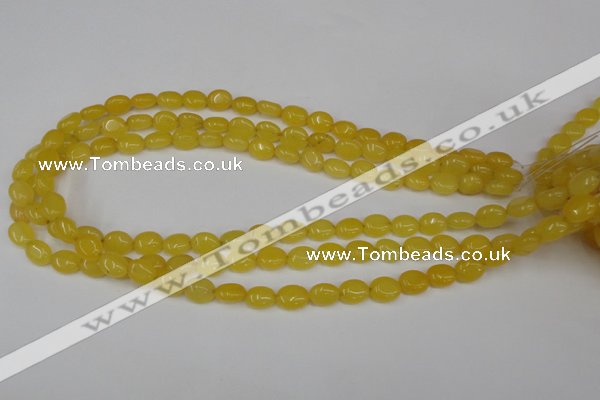CCN516 15.5 inches 8*10mm oval candy jade beads wholesale