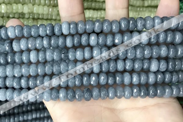 CCN5162 15 inches 5*8mm faceted rondelle candy jade beads