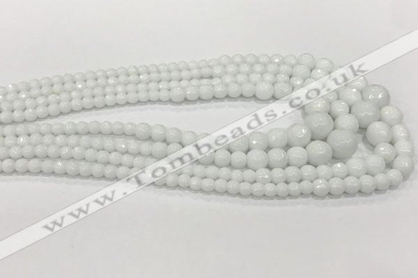 CCN5211 6mm - 14mm faceted round candy jade graduated beads