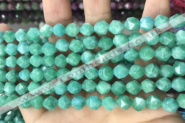 CCN5247 15 inches 8mm faceted nuggets candy jade beads