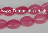 CCN526 15.5 inches 10*14mm oval candy jade beads wholesale