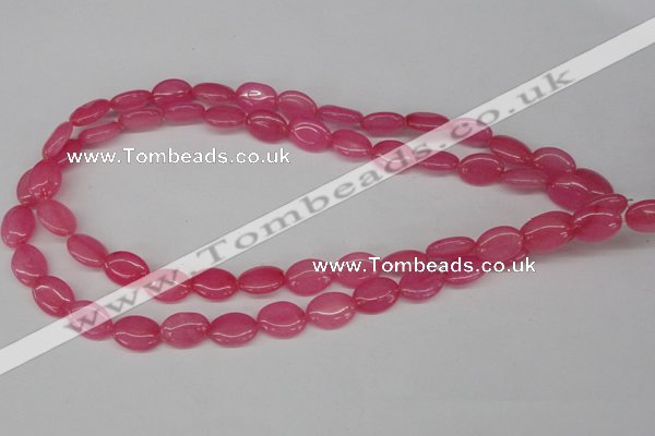 CCN526 15.5 inches 10*14mm oval candy jade beads wholesale