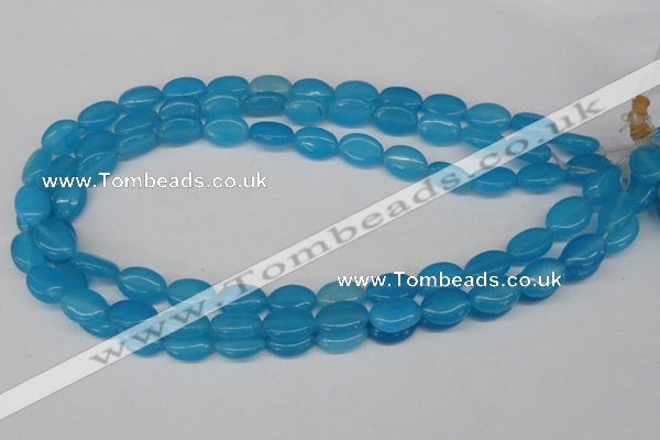 CCN531 15.5 inches 10*14mm oval candy jade beads wholesale